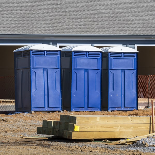 what is the expected delivery and pickup timeframe for the portable restrooms in Floyd IA